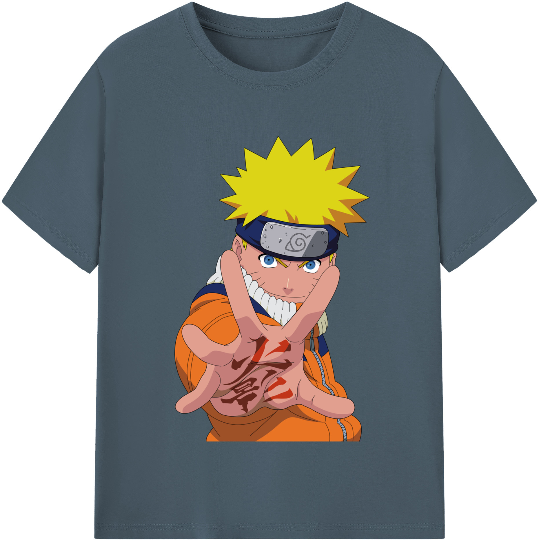 （画像用） NARUTO -ナルト- うずまき ナルト Uzumaki Naruto 綿100％半袖Tシャツ（フロントプリント）